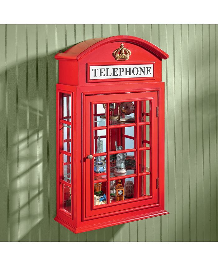 Design Toscano Piccadilly Circus British Telephone Booth Wall Curio