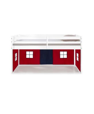 Jasper Twin Junior Loft Bed, Frame and Bottom Playhouse Tent