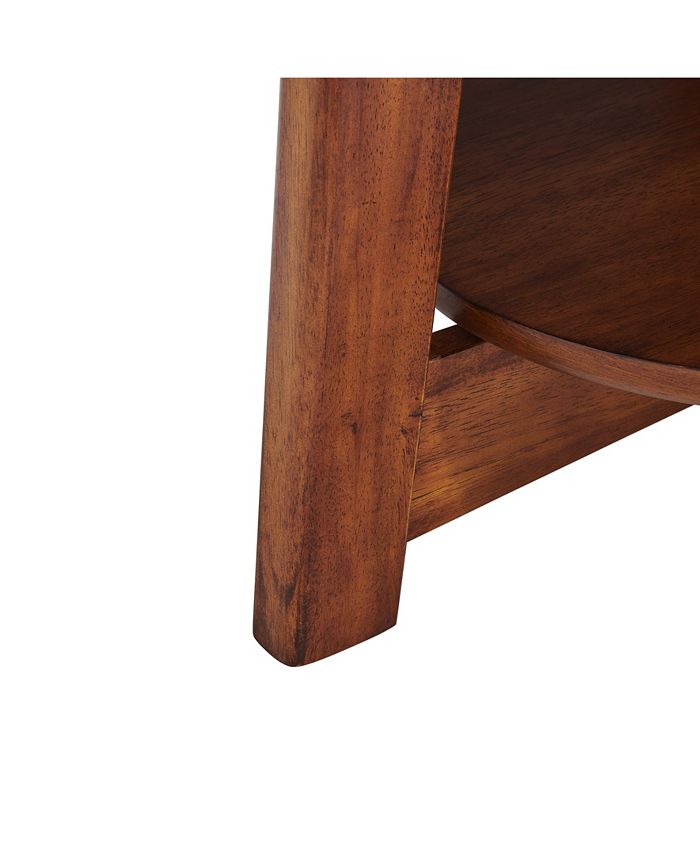 Alaterre Furniture Monterey Oval MidCentury Modern Wood Coffee Table