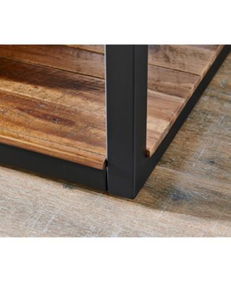 Claremont Rustic Wood Coffee Table with Low Shelf