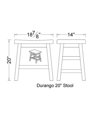 Durango Industrial Wood Dining Stool