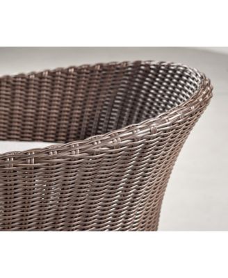 Athens All-Weather Wicker Seat Outdoor Bench with Cushions