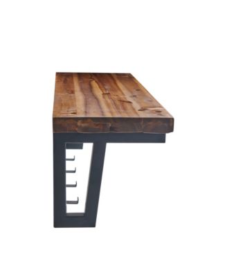 Claremont Rustic Wood Coat Hook and Bench Set