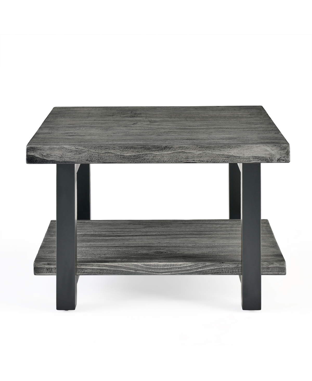 Alaterre Furniture Pomona Metal and Wood Square Coffee Table