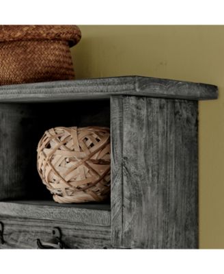 Pomona Metal and Wood Wall Coat Hook with Bench