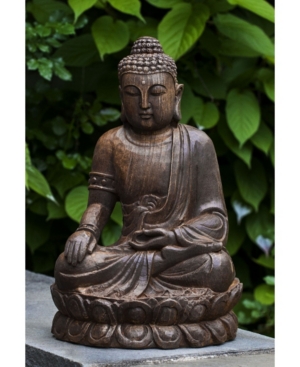Shop Campania International Lotus Buddha Statuary In Medium Gray