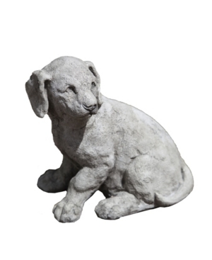 Shop Campania International Lab Pup Garden Statue In Rust