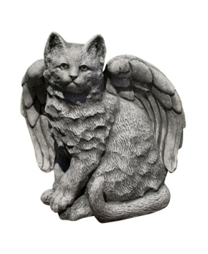 Shop Campania International Angel Kitty Garden Statue In Rust