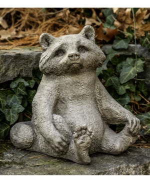 Campania International Ricky Racoon Garden Statue In Green