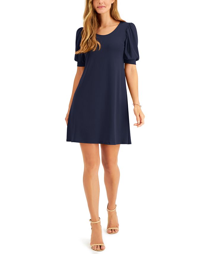 Petite Puff Sleeve Sheath Dress