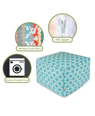 Links Ottoman Square Pouf with Removable Cover 27" x 17"