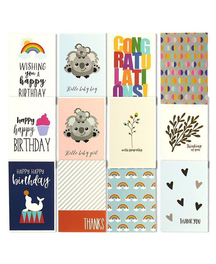 Best Paper Greetings 144 Assorted All Occasion Greeting Cards Box Set ...
