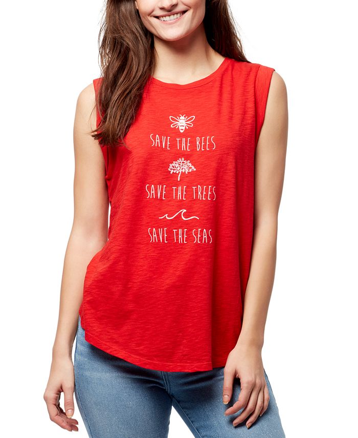WILLIAM RAST Crossover-Back Graphic Tank Top - Macy's