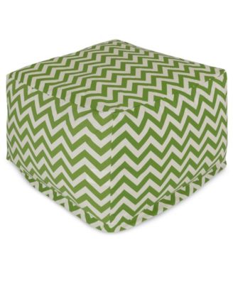 Chevron Ottoman Square Pouf with Removable Cover 27" x 17"