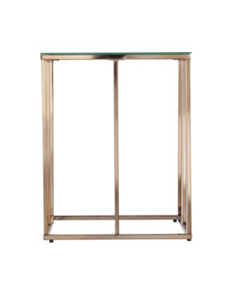 Imogen Contemporary End Table with Glass Top