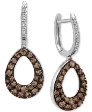 image of Le Vian Diamond Teardrop Drop Earrings (1-1/5 ct. t.w.) in 14k White Gold