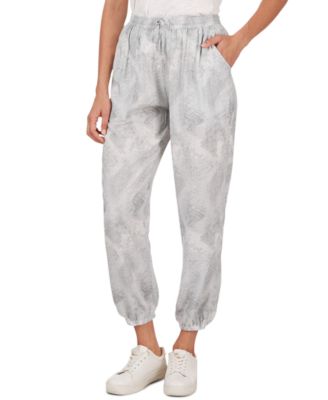 snakeskin jogger pants