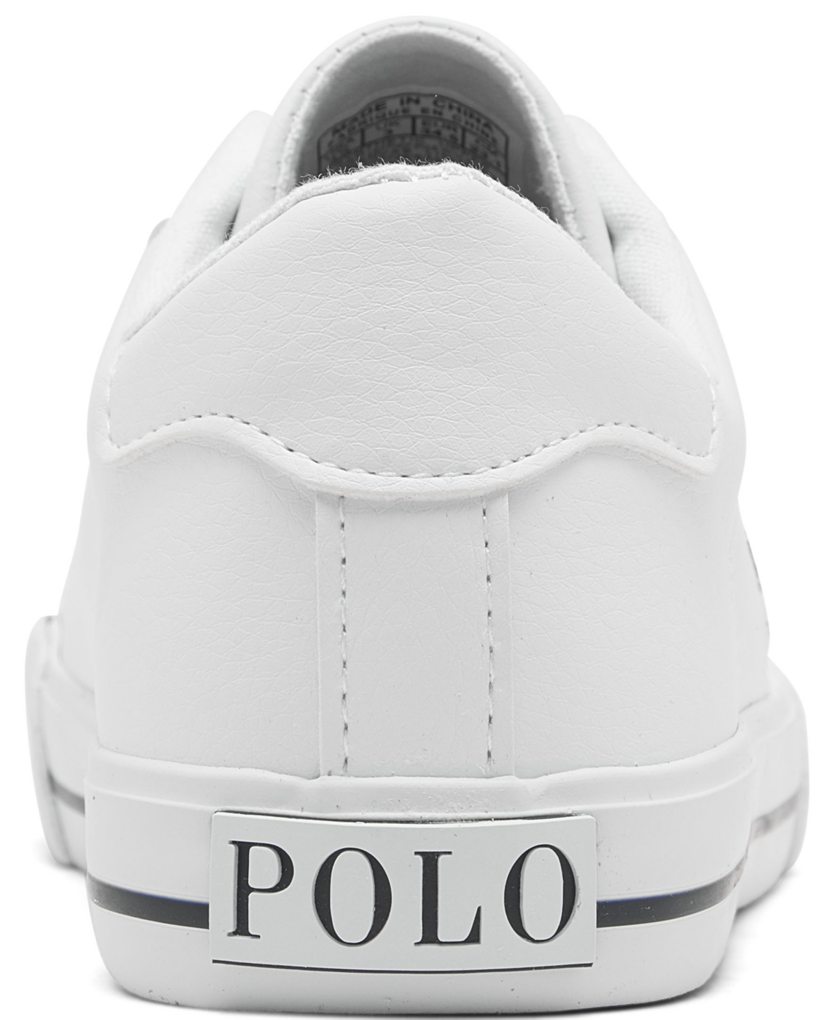 Shop Polo Ralph Lauren Big Boys Easten Ii Casual Sneakers From Finish Line In White Tumbled,multi