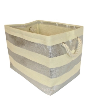 Design Imports Paper Bin Stripe Rectangle Small