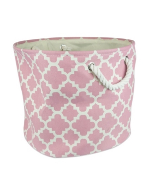 Design Imports Polyester Bin Lattice Round Medium