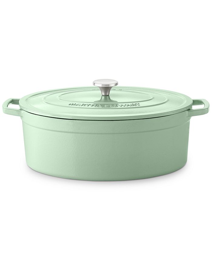 Martha Stewart Collection 8Qt. Oval Enamel Cast Iron Dutch Oven