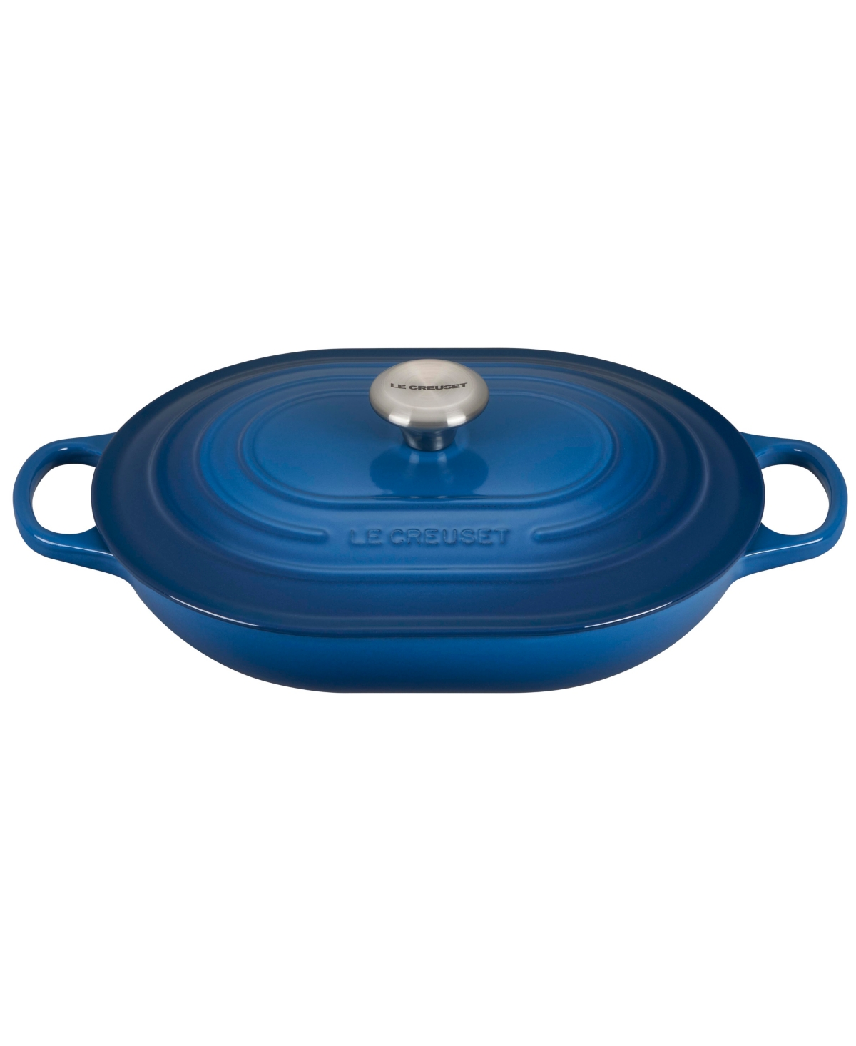 Le Creuset Enameled Cast Iron 3.75-qt. Oval Casserole With Lid In Blue
