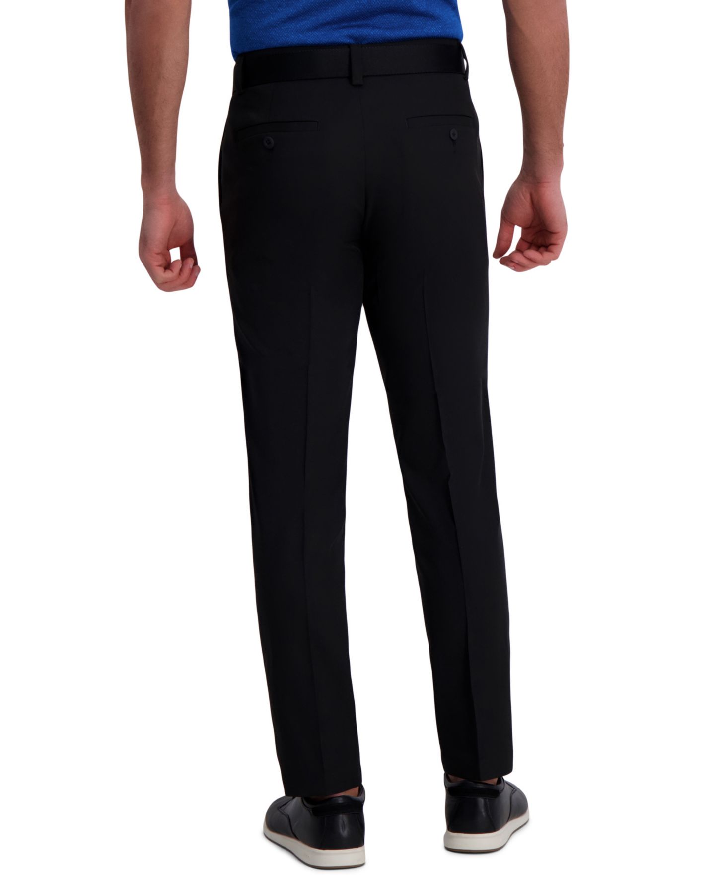 Мужские брюки Haggar Cool Right Performance Flex Straight Fit Flat Front Pant, цвет: Чёрный — фото 2