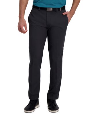 Haggar - Men's Classic-Fit Cool Right Performance Flex Flat-Front Solid Dress Pants