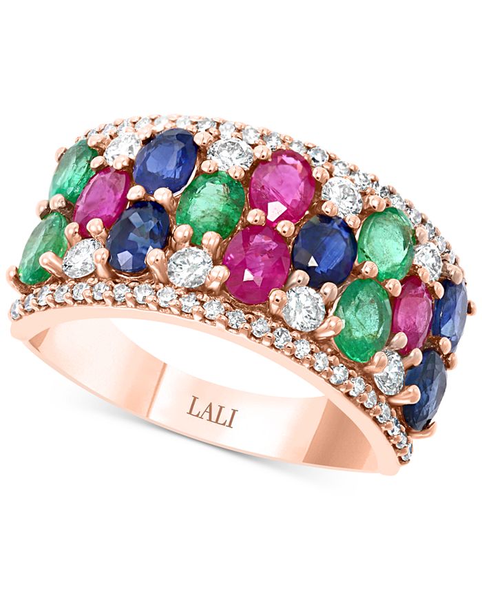 LALI Jewels - Multi-Gemstone (3-1/6 ct. t.w.) & Diamond (1/2 ct. t.w.)
