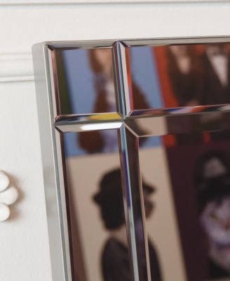 Moderno Squared Corner Beveled Rectangle Wall Mirror, 40" x 30" x 1.18"