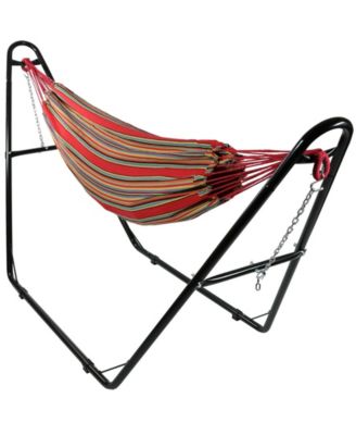Large Double Brazilian Hammock with Universal Stand - 450 lb Weight Capacity