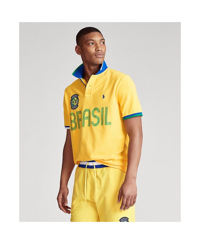Polo Ralph Lauren Mens BRAZIL World Cup Short Sleeve T Shirt Yellow Tee XL