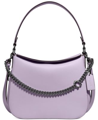 leather signature chain hobo