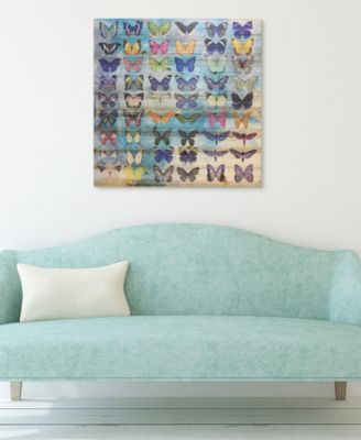 Butterflies Arte de Legno Digital Print on Solid Wood Wall Art, 36" x 36" x 1.5"