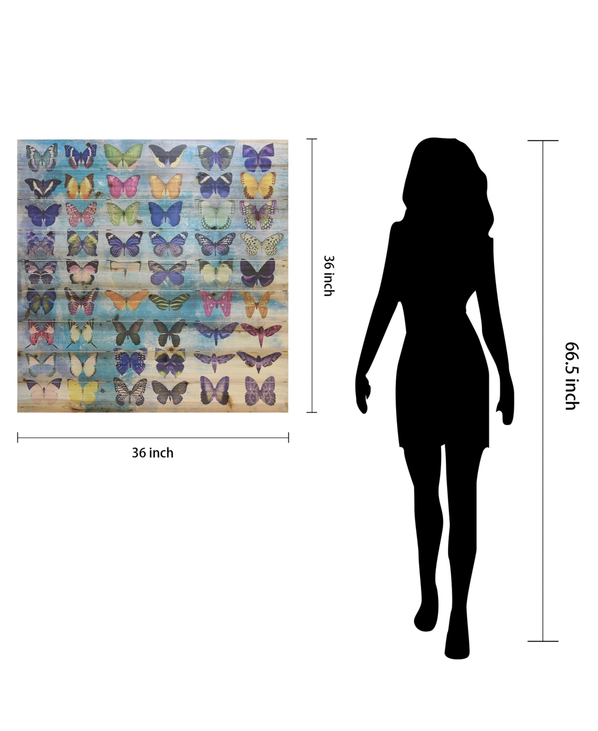 Empire Art Direct Butterflies Arte de Legno Digital Print on Solid Wood Wall Art, 1.5