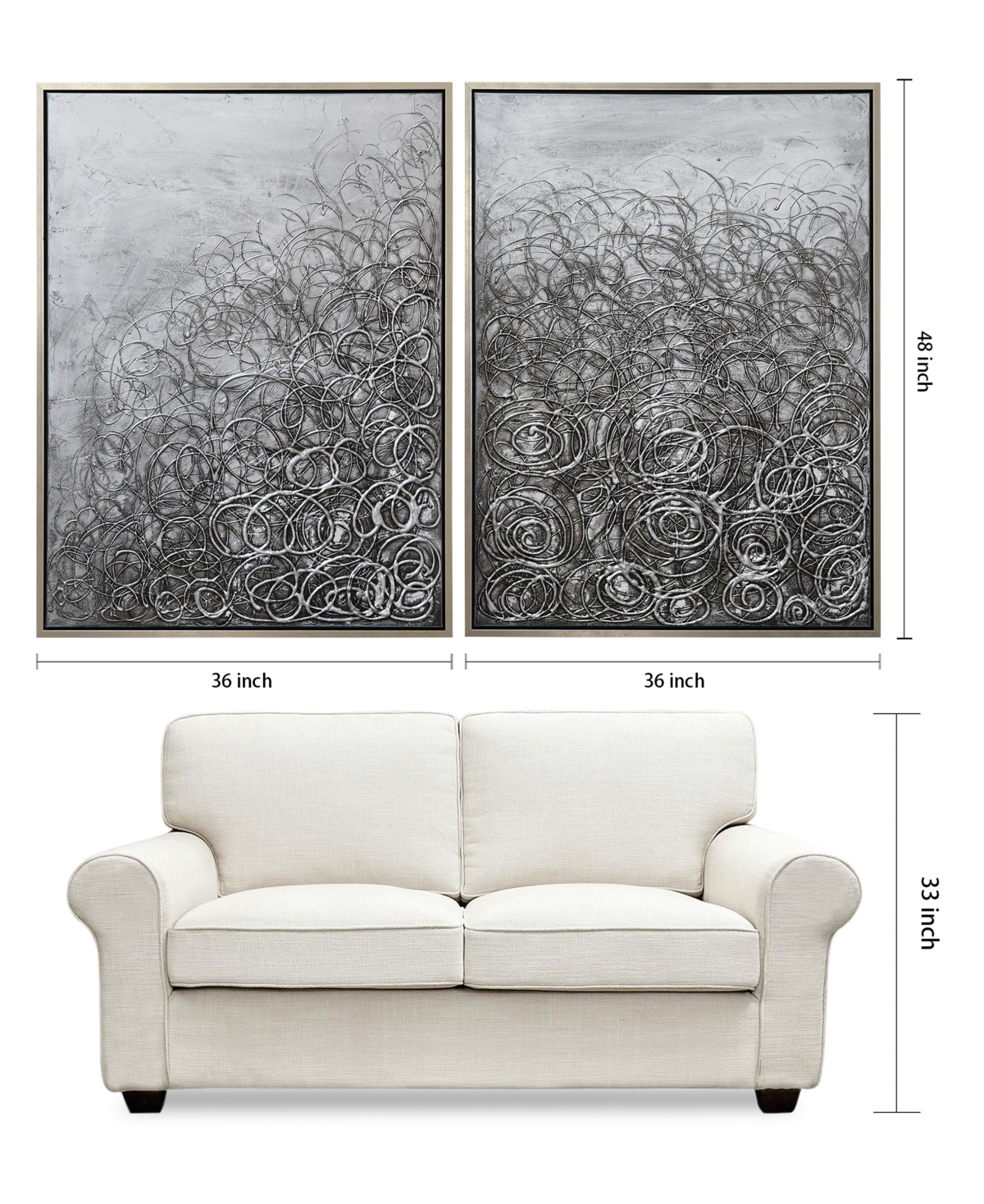 Empire Art Direct Circular Logic Textured Metallic Hand Painted Wall Art by Martin Edwards, x x 1.5