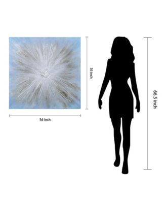 Supernova Textured Metallic Hand Painted Wall Art by Martin Edwards, 36" x 36" x 1.5"