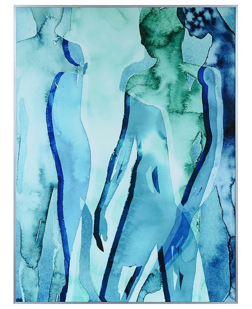 Empire Art Direct Green Silhouette On Reverse Printed Art Glass