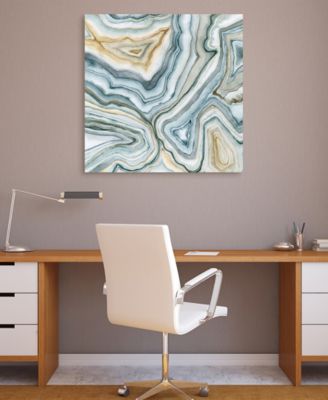 Agate Abstract I Frameless Free Floating Tempered Art Glass Abstract Wall Art by EAD Art Coop, 38" x 38" x 0.2"
