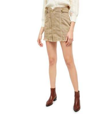 Free People - Alpha Utility Contrast-Seam Mini Skirt