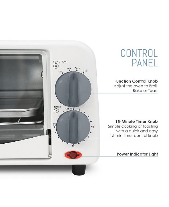 Elite Cuisine 2 Slice Toaster Oven with Broiler & Timer & Reviews