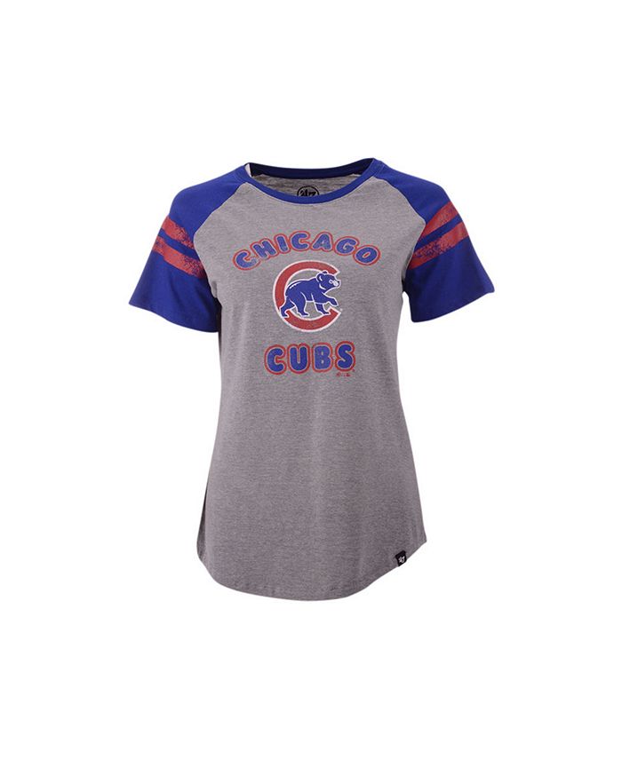 47 Brand Women's Chicago Cubs Fly Out Raglan T-shirt - Macy's