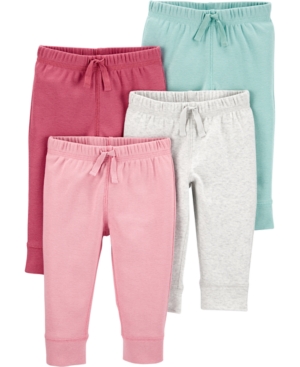 image of Carter-s Baby Girls 4-Pk. Cotton Pull-On Pants