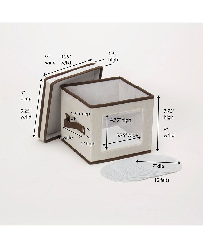 Household Essentials China Plate Storage Box, Salad Plate Storage