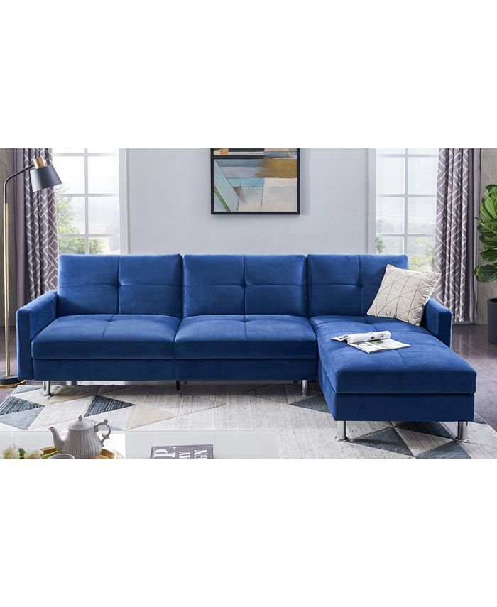 Gold Sparrow Davenport Convertible Sofa Bed Sectional with Storage - Macy's