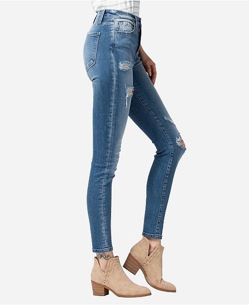 black high rise ankle jeans
