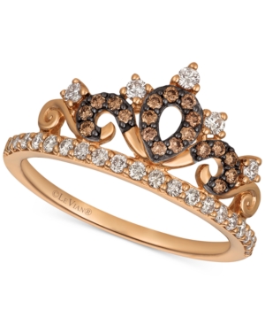 image of Le Vian Chocolatier Diamond Tiara Ring (3/8 ct. t.w.) in 14k Rose Gold