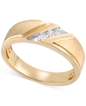 image of Men-s Diamond Band (1/10 ct. t.w.) in 10k Gold