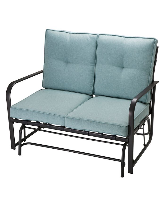 Glitzhome Outdoor Patio Loveseat Glider Chair Macy's