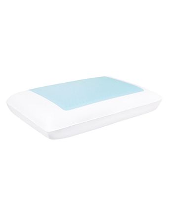 Comfort Revolution Queen Bubble Gel Memory Foam Pillow - White
